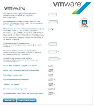 Конфигуратор VMware